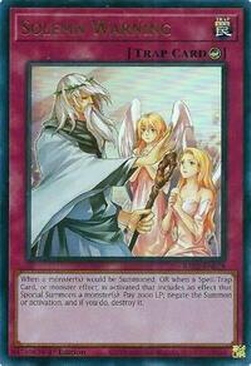Yugioh - Solemn Warning (Ultra Rare) (1st Edition) - RA02-EN078 (P)