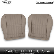 1997-2002 For Chevrolet Camaro Leatherette Perf Front Bottom Seat Covers Tan