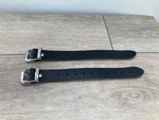 Longride Motorcycle Saddle Bag Patriot Belt Extender Leather Straps Black Biker