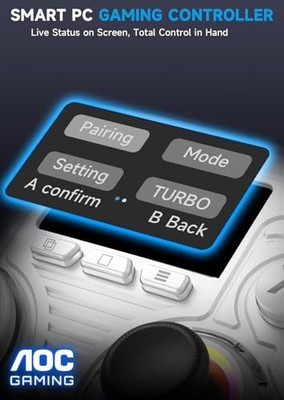 AOC PC Controller   Wireless Controller Compatible PC, Switch, Switch 2/2, iOS