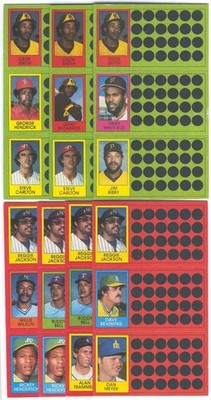 George Brett Rick Manning Sixto Lezcano 1981 Topps Scratch off panel