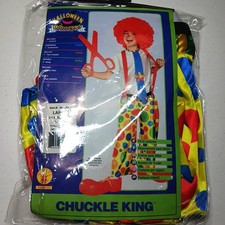 Chuckle King Clown Kids Halloween Size Large 12-14 years Rubies 881059