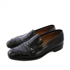 Hermes Loafer Moccasin Leather Black Women's Size EU36/US5.5