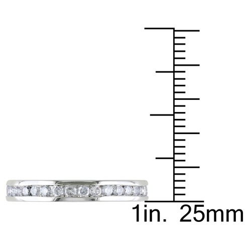 Amour 14K White Gold 4/5 CT TW Channel Set Diamond Eternity Ring | eBay