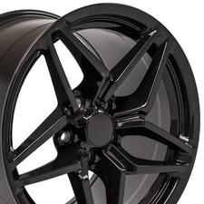 18 Inch Black 5928 Rear Rim Fits Corvette Camaro - C7 Zr1 Style 18x10.5