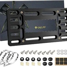 No-Drill Front License Plate Mounting Kit - Universal License Plate Bracket Hold