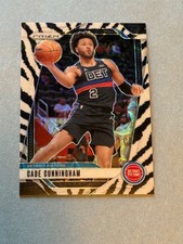 2024-25 Prizm Cade Cunningham White Tiger Stripe #41 SSP Detroit Pistons