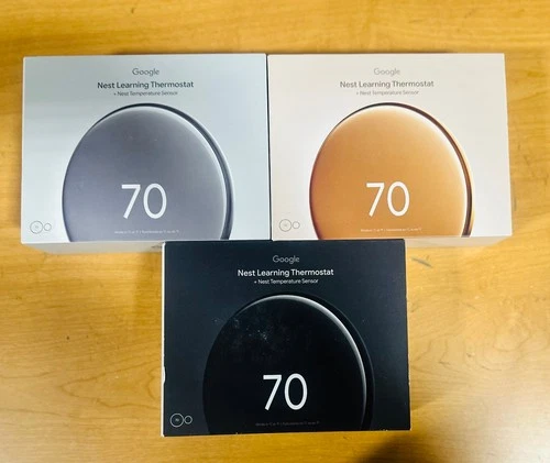 SEALED Google Nest Learning Thermostat 4th Gen w/ Temperature Sensor All Colors