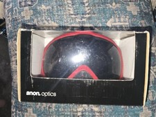 NEW Anon Hawkeye Red / Dark Smoke Rouge Snowb...