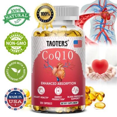 TAOTERS CoQ-10 400mg 120 Capsules Coq10 Co Q10 Coenzyme Soutien Cardiaque