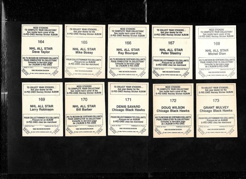 1982-83 OPC O PEE CHEE NHL HOCKEY STICKER 133-263 SEE LIST - Picture 67 of 261