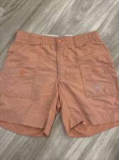 Aftco Bluewater Fishing Shorts Shrimp Color Size 28 Comfort Elastic Waist