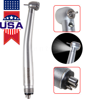 Push Button Dental Dental High Speed Handpiece with LED Light Air Turbine Tool
