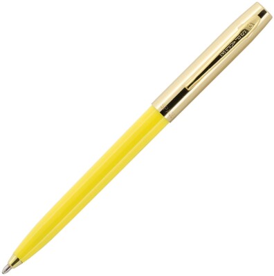 Fisher Space Pen 5.13'' Apollo Space Fisher PR4 Black Ink Brass Cap Yellow Barrel