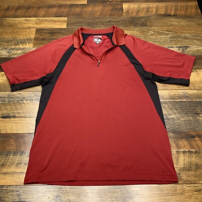 Adidas ClimaCool 1/4 Zip Polo Shirt Adult Medium Short Sleeve