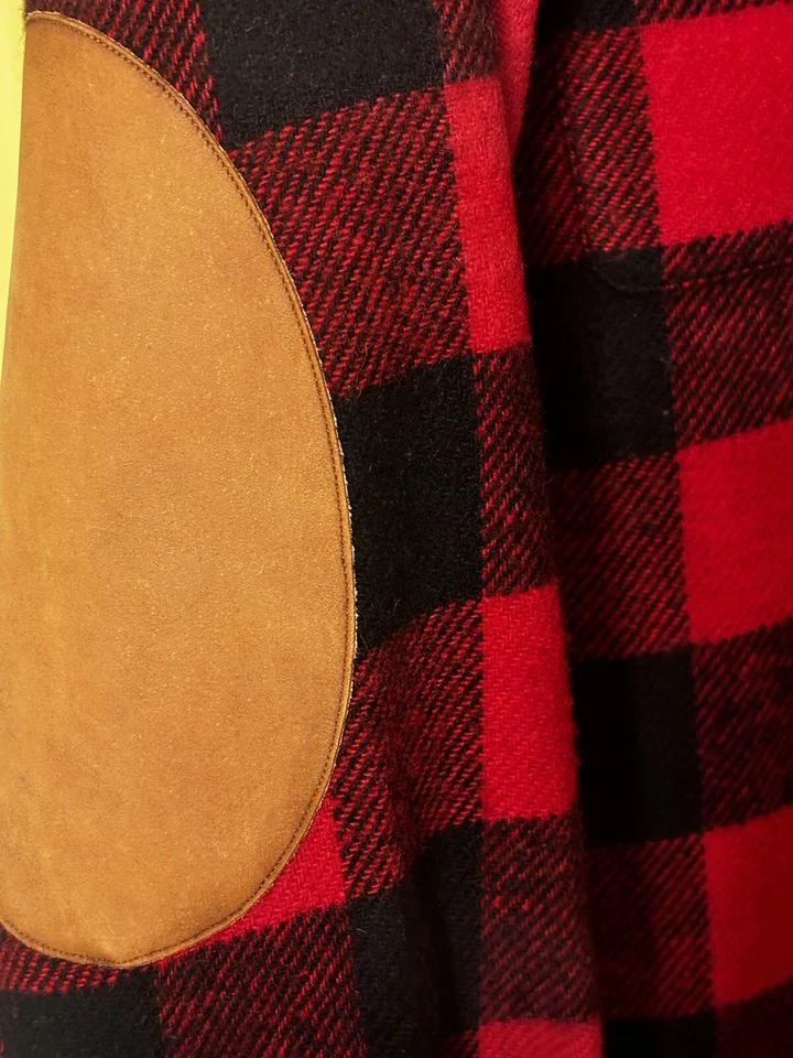 Men’s Vintage Ralph Lauren Buffalo Plaid Wool Blend Quarter Zip Size L - Image 4 of 4