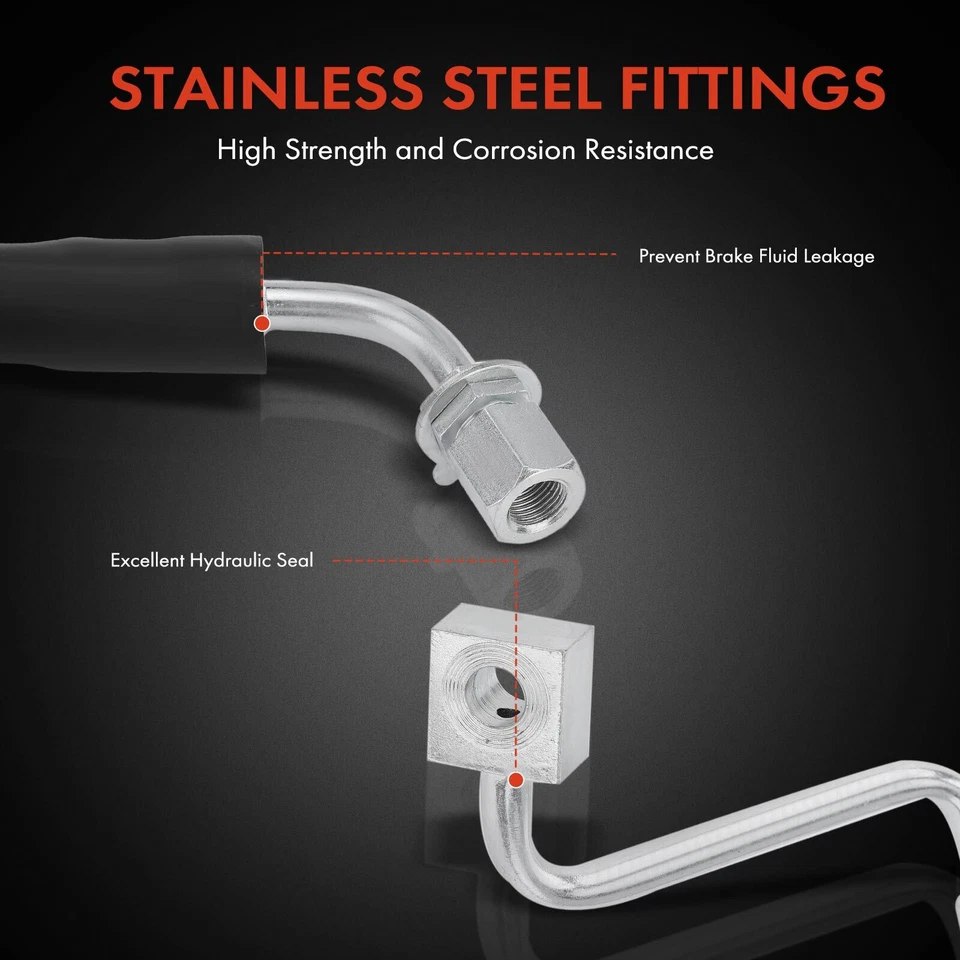 2x Manguera hidráulica de freno delantera izquierda y derecha para Ford Flex 2009-2012 V6 3,5 L Foto 4 de 4