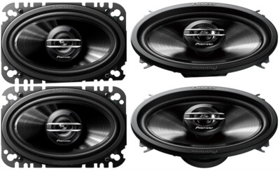 4x Pioneer TS-G4620S 4x6'' 2-way, 400W Total Max Power Car Audio Speakers 