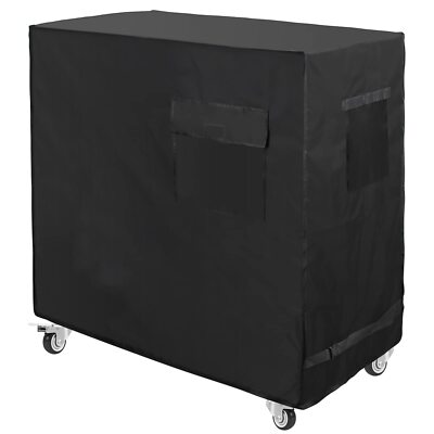 Cooler Cart Cover Black Waterproof Rolling Cooler Cover 34L x 20W x 32H inche...