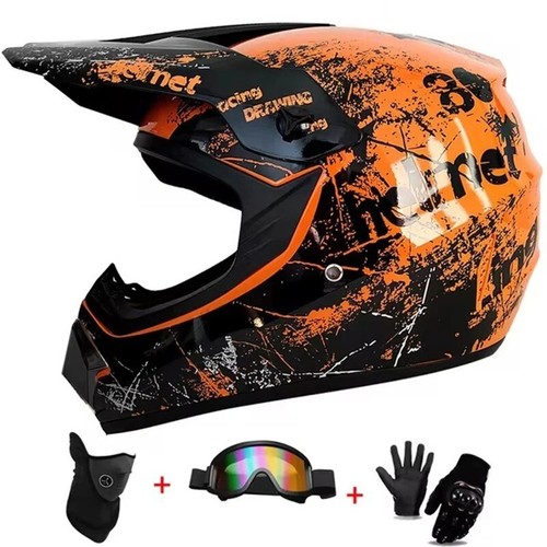Casco motocross fuoristrada adulto ATV MTB DH DOT omologato integrale UK STOCK - Foto 15 di 47