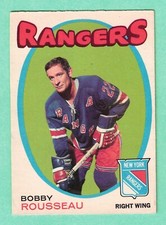 (1) BOBBY ROUSSEAU 1971-72 O-PEE-CHEE # 218 RANGERS VG  CARD (I6573)