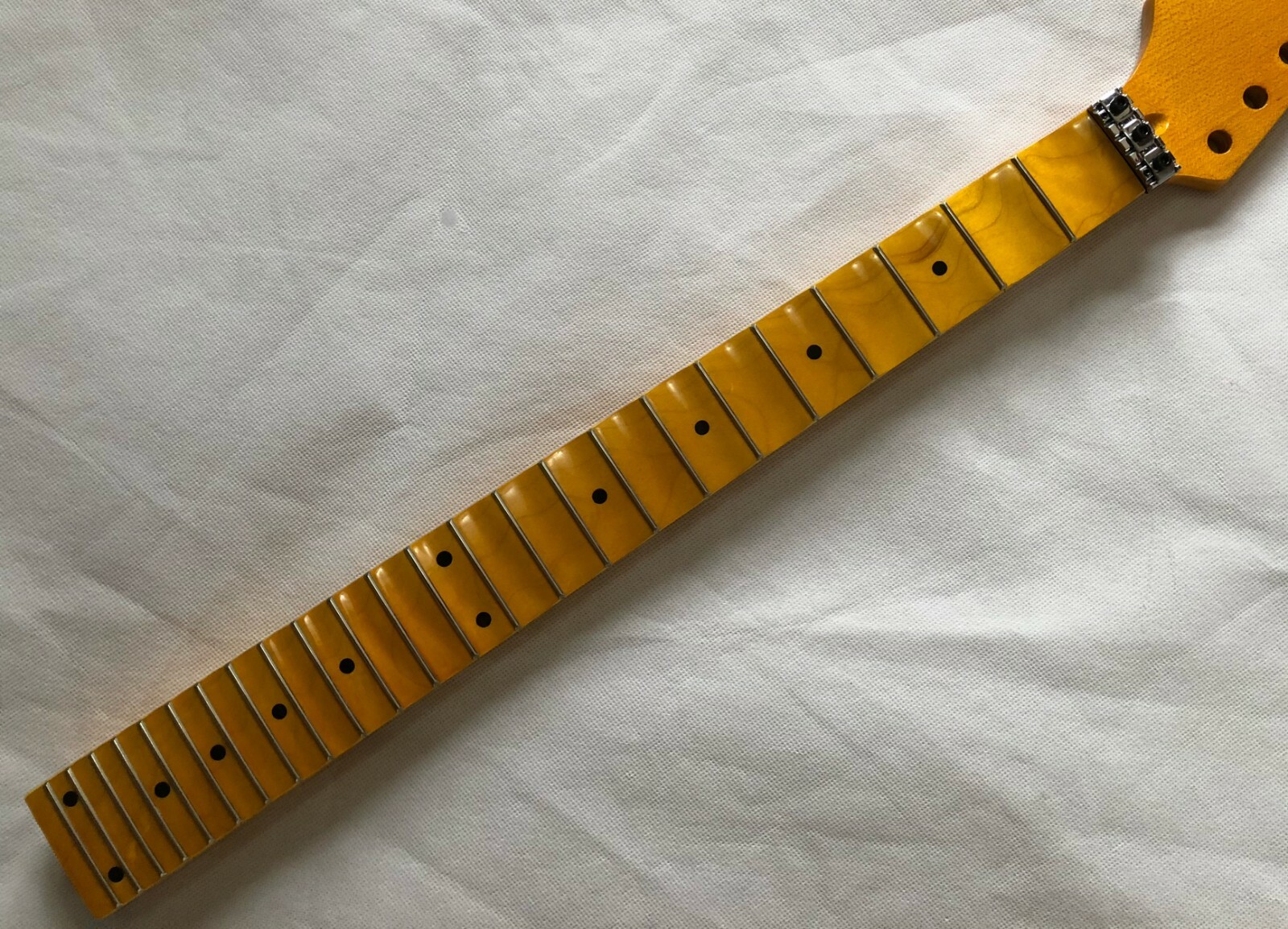 Reverse headstock Full scalloped Guitar Neck 24 Fret Maple Locking nut