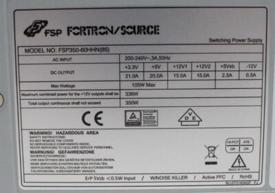 FSP Fortron/Source FSP350-60HHN(85) ATX Netzteil 350 Watt   #301594