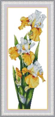 Cross stitch kit Yellow taffies 15x38cm Aida 16ct embroidery needlepoint kit