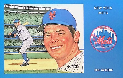 RON SWOBODA POSTCARD #25 ~ 1969 NEW YORK METS ~ SUSAN RINI MLB ~ HISTORIC LIM/ED