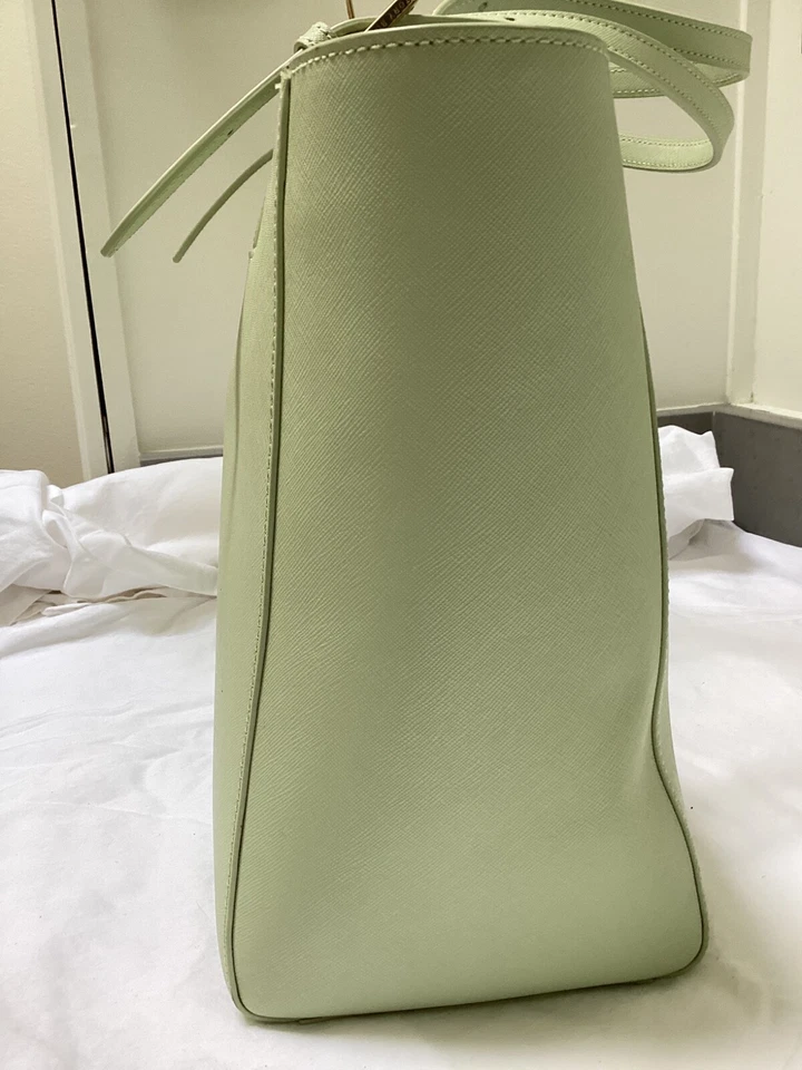 Tory Burch Large York Buckle Tote Mint Julep Purse Laptop handbag, 18x10.5x3 - Image 3 of 4