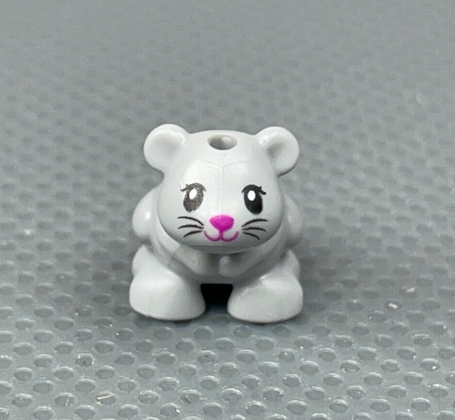 LEGO Friends Minifigure Hamster Mouse Light Bluish Gray Black Eyes Whiskers (x1) - Picture 2 of 7