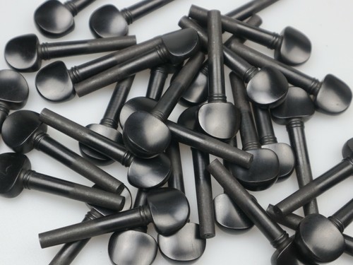 50pcs Black Ebony Wood Violin Peg Without Inlays, 4/4 Violin Pegs Tuners Keys - Picture 2 of 3