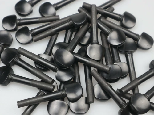 20pcs Ebony Wood Violin Pegs Without Inlays, Black Violin peg 4/4