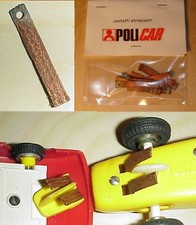 6 Contatti striscianti Policar slot car Pick-up Polistil NEW spazzole