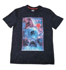 Adult Unisex Universal Mineral Wash Fabric Ribbed Knit Collar Family Tee Large