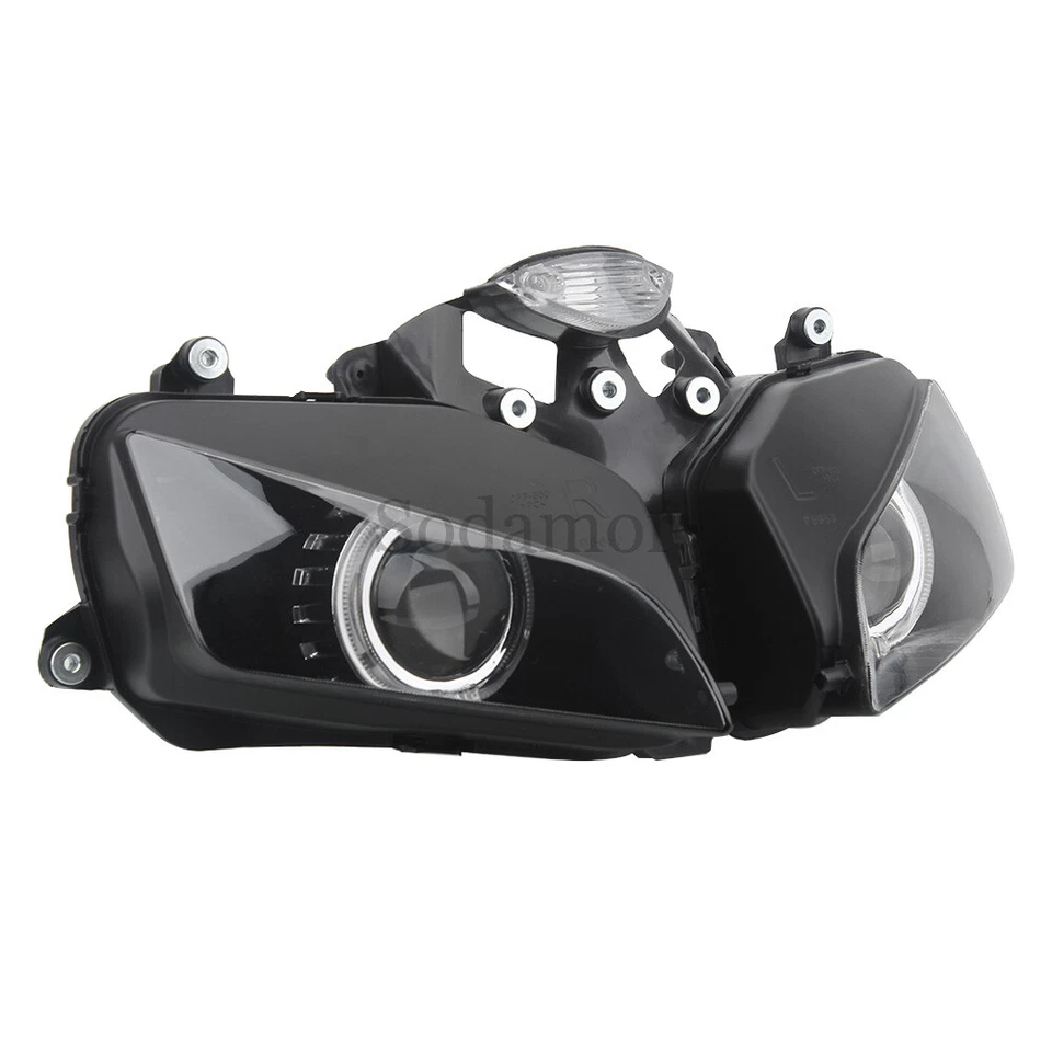 Conjunto completo faro blanco ojo de ángel luz para Honda CBR600RR F5 2003-2006 Foto 3 de 4