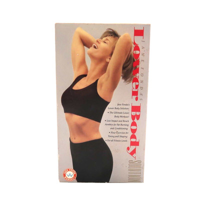 Jane Fonda Lower Body Solution (1991) VHS Aerobics Exercise Vintage Tested