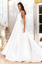 Sherri Hill 71079 Classic Ivory A-Line Ballgown Mikado Material Size 2 NWT