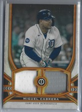 2023 Topps Tribute Dual Relics #DR-MC Miguel Cabrera 02/25 Detroit Tigers
