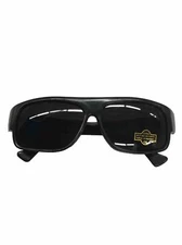 Cheap Men’s Plastic Locs Gangster Style Sunglasses UV400 - Black