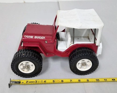 T-211 VINTAGE 60'S TONKA PRESSED STEEL RED DUNE BUGGY JEEP