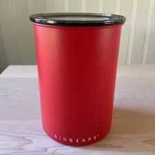 Planetary Design Airscape Stainless Steel Coffee Canister | Medium Red NEW