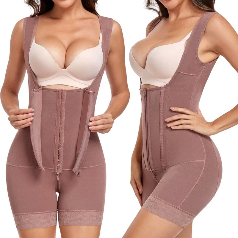 Fajas Colombianas Moldeadoras Body Short Con Cierre Lateral Reduce Medidas Faja Colombiana Postparto Para Mujer Faja Powernet Con Efecto Reductor