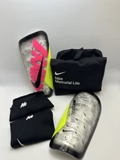 NEW Nike Mercurial Lite Soccer M Shin Guards + 2 Sleeves + BAG – Lightweight Pro