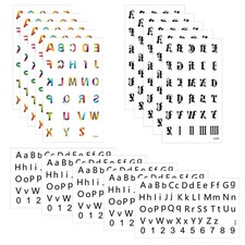 15 Sheet Temporary Tattoos Letters, Small Fake Finger Tattoos Alphabet Letters S
