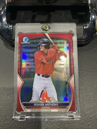 ROMAN ANTHONY PSA 9 2023 BOWMAN DRAFT #BDC-112 CHROME RED LAVA REFRACTOR /5 Rc I