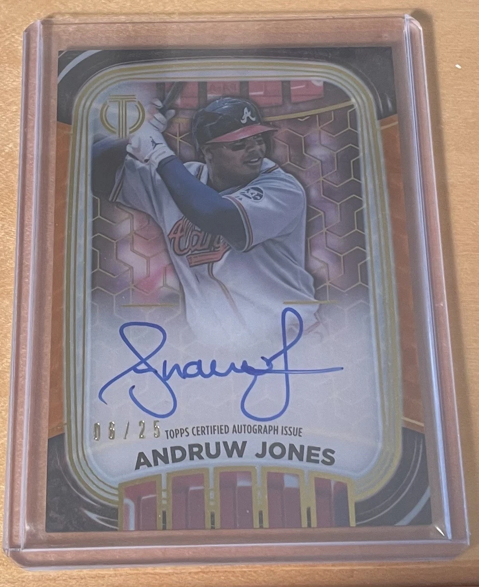 Topps Andruw Jones Baseball Autographed Sports Trading Cards