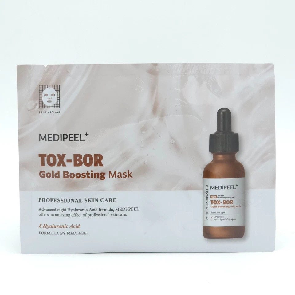 MEDI PEEL Tox Bor Gold Boosting Mask 25ml x 10pcs Elasticity Smooth K-Beauty - Image 3 of 4