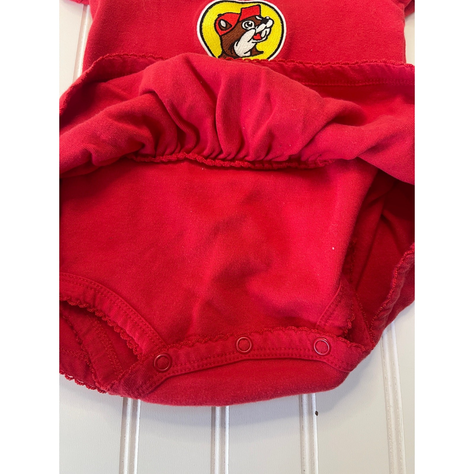 Buc-cee's Red Bodysuit Dress - Size Baby Girl's 0-3 Months