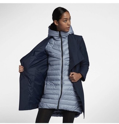 Nike NSW Tech Aeroloft 3-in-1 Parka S Small  854744 451 Down Fill Blue 